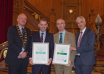 Radharc Landscaping receiving 2 national awards for design & construction of private gardens in the small and medium categories.