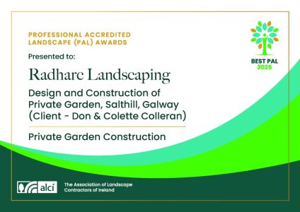 Private Garden ALCI Awards Certificate